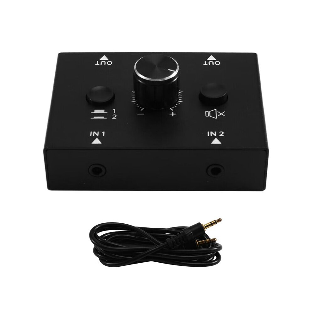 Audio Selector With 3.5 Mm Jack Audio 2 Inputs 1 Output Analogue Stereo Aux Audio Splitter 6032833033140