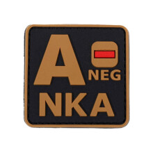 Blood Type POS NKA Medical PVC Patch, 3D Rubber, Noctilucent