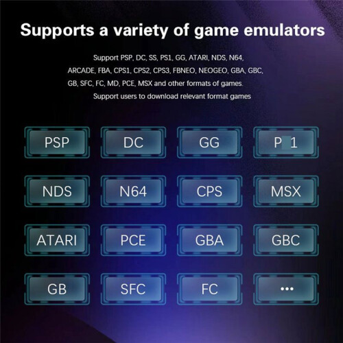 H55 Retro Video Handheld Game Console 5.5inch HD IPS Screen Dual Hall Joystick Game Player Support 20+ Emulators White 2