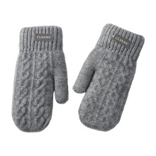 Winterproofed Knitted Mittens For Men Windproof Thermals Gloves Fleeces Lining Outdoor Activity Hiking Snow Sports