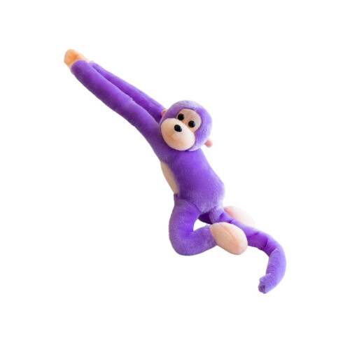 Purple28Inch Long Arm Monkey Λούτρινο Παιχνίδι Γεμιστό Ζώο Μαλακό Κρεμαστό Ντεκόρ Κούκλας για
