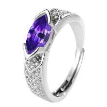 Bague lymphatique ajustable en zircone et moissanite, accessoire de mode pour le quotidien et les occasions spéciales