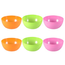 Tineasur Catiebye Assorted Color Unbreakable Serving Bowls 6pcs Party Snack Salad