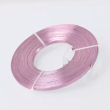 10m/roll 5x1mm Flat Aluminum Soft Metal Wire Jewelry Making Craft Cord-Pink