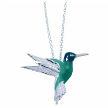 Bunte Halskette mit Anhänger in Form eines blauen Vogels – Einzigartiger Tierschmuck für Damen, ideal für Ehefrau, Freundin oder Mutter