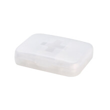 6-Cell Portable Pill Organizer Box, Sealed Independent Grids, White Plastic Medicine Storage Box Compatible with Daily Medication