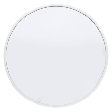 Mirror for Bathroom Round White Aluminium Alloy 1Pcs