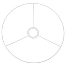 Support d'abat-jour à monter soi-même, anneau pour abat-jour tambour E27, support en fil galvanisé 30 cm, blanc, fer (11,81" x 11,81" x 1,38")
