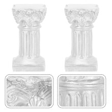 FRCOLOR2 ks Stĺpové rekvizity Rímsky stĺp Dekorácia Svietnik Kancelária6,7X3,6CM Strieborná