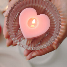 Love Heart Scented Soy Candle – Pink, Wedding/Birthday Gift, for Meditation, Stress Relief, Bath & Yoga