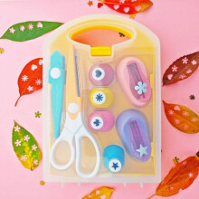 Creative DIY Hole Punch Craft Kit for Kids – Leaf, Butterfly, Star, Heart, Flower Shapes – Compatible with Paper Crafts