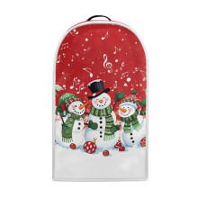 Snowman Musical Note Pattern Easy to Clean Food Processor Cover for Kitchen Counter Polyester, Reusable, Multifunctional