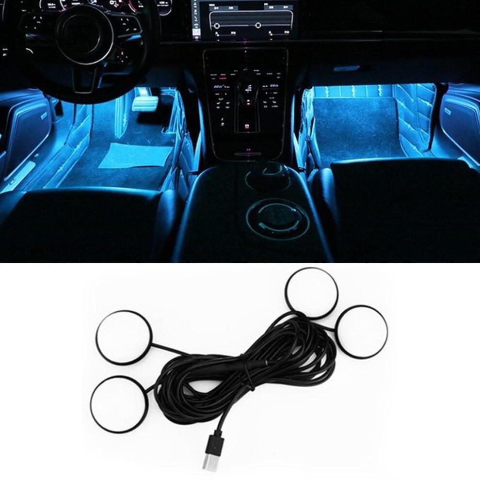 Usb Foot Atmosphere Lamps Led Interior Seat Ambient Decor Auto Accessories Blue 9159796084617