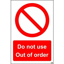 Do Not Use Out Of Order metal park safety aluminum Sign Size: 16 x 12 Inch