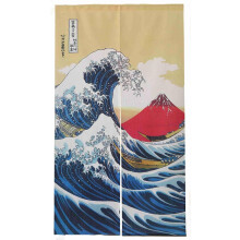 Japanese Noren Doorway Curtain – Sakura & Cat Tapestry, Room Divider for Sushi Bar, Anime Restaurant (33.5"x59")