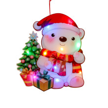 Battery-Operated Window Christmas Lights: Santa, Reindeer & Snowman Decor for Glass, Door & Indoor Walls – Compatible with Xmas Decor
