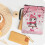 Washable Polyester Book Sleeve Protector Pouch – Lightweight Textbook Organizer with Heart-Shaped Cat Pattern 4