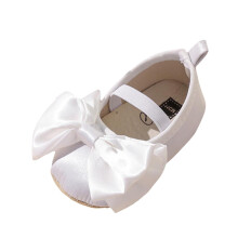 Baby Girl Mary Jane Shoes PU Leather Non-Slip Sole White 6