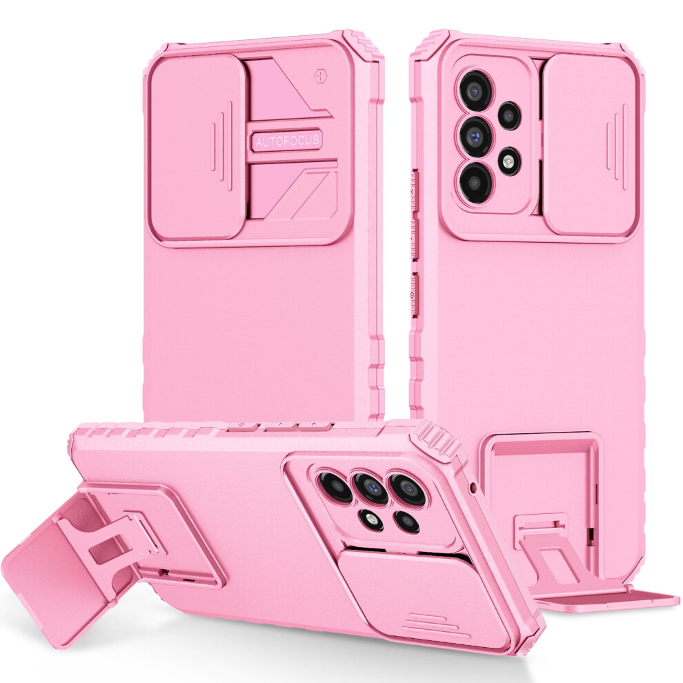 Compatible With Samsung Galaxy A23 5G Case Â Slim Hybrid Shockproof Rugged Case With Foldable Kickstand & Camera Cover, Pink 9009879564676