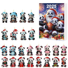 Advent Calendar 2025, Advent Calendars Christmas, 2025 Xmas Calendar Model Cute Acrylic Decoration Holiday Gifts Box for Family Friend