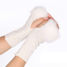 Knit Arm Warmers Fingerless Gloves for Women Winter Wrist Warmers with Thumb Hole