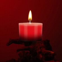 Valentine's Day Solid Color Candle Portable Low-Temp