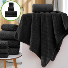 8-Piece Velvet Square Bath Towel Set – Soft, Absorbent, Plain Design for Bathroom & Face, Compatible with Standard Bath Use