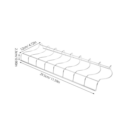 Stainless Steel Dish Rack with 8 Compartments for Plates and Bowls Silver Storage Solution 1