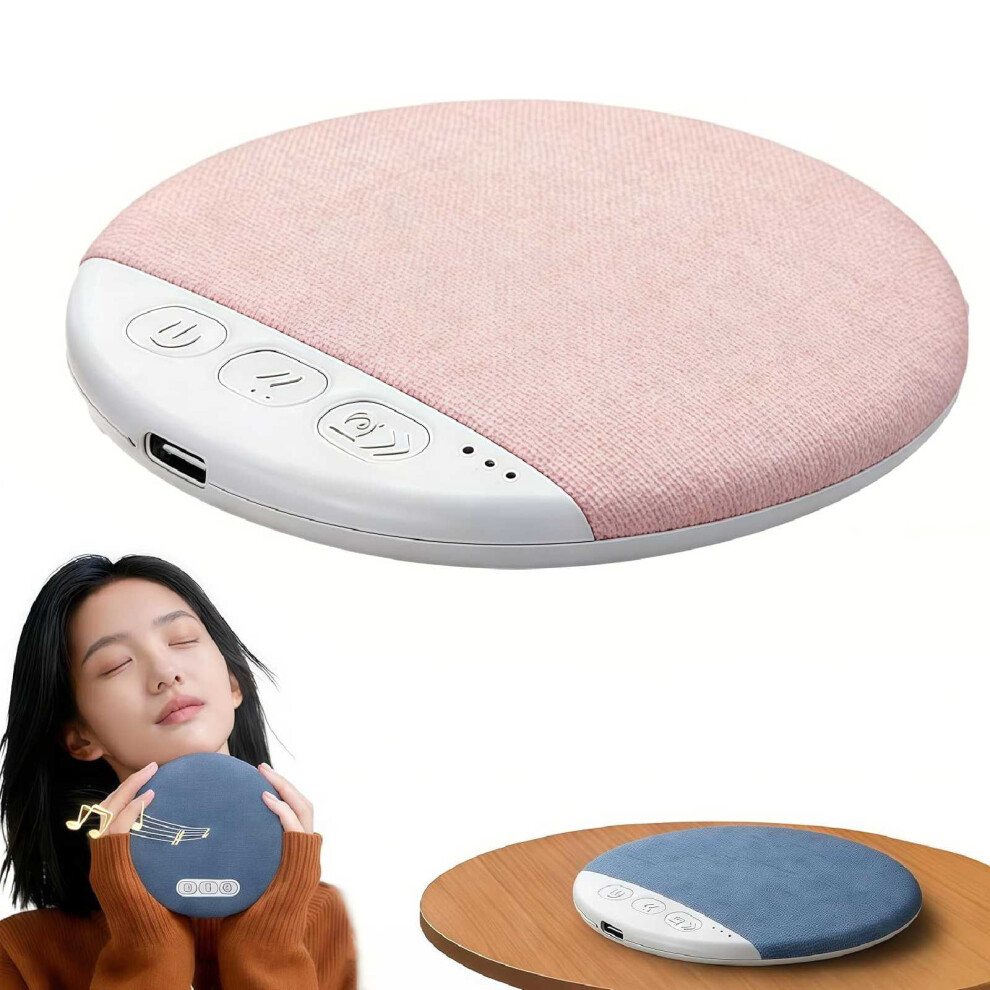 White/Pink Bluetooth Pillow Speaker For Sleeping Â Mini Under-Pillow Speaker With Noise Timer, Stereo Bass, Wireless Sleep Aid (Pink)