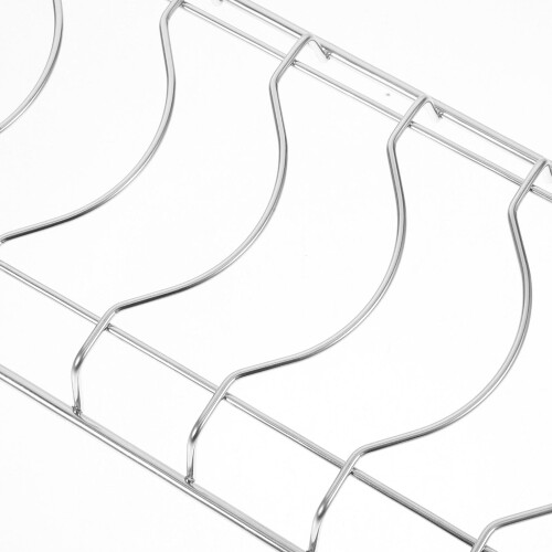 Stainless Steel Dish Rack with 8 Compartments for Plates and Bowls Silver Storage Solution 2