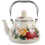 Vintage Floral Pattern Enamel Teapot Multi 1Set 7.5X5.3X5.3In 1