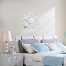 Sunflower Acrylic 3D Mirror Wall Sticker Removable Decal for Bedroom
