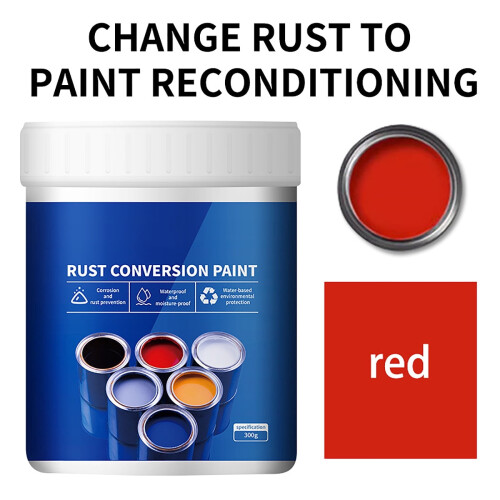 Rust Converter Paint for Metal Water-Based 500g Red