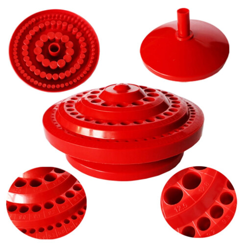 ROCKROK 100pcs Hole Drill Bit Storage for Case Holder Round Shape Hard Plastic Organizer 1