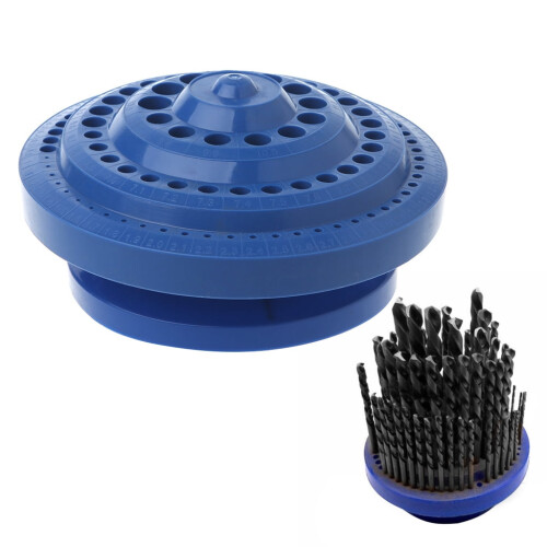 ROCKROK 100pcs Hole Drill Bit Storage for Case Holder Round Shape Hard Plastic Organizer 2