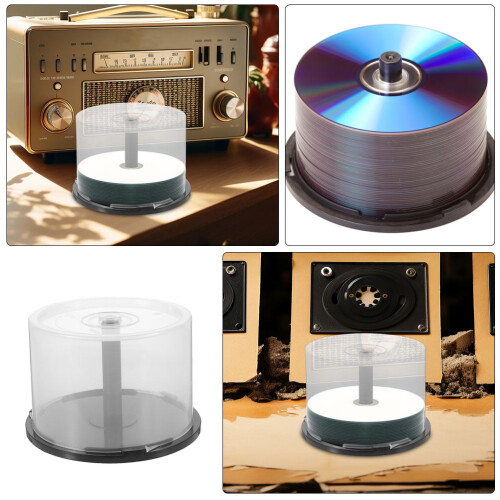 Cd Storage Rack CD DVD Storage Bucket PP 3Pcs Disc Organizer 2