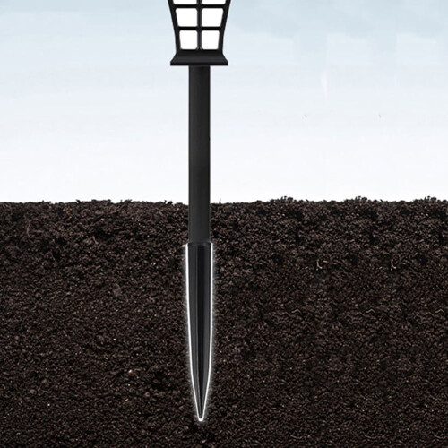LABSERRON Ground Light Stakes Solar Light Stake Black ABS 1 Set 1