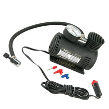 OUNONA 12V Car Inflator Air Compressor Metal Tire Inflator High Pressure Air Pump Black