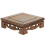 Wood Flower Pot Base Light Brown 1 Pair 4.8x4.8in 3