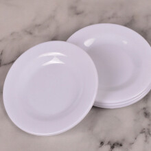 6pcs Miniature Doll House Decorative Plate Model Plastic Plate Model Doll House Tableware