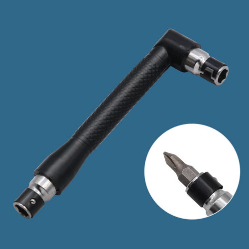 L-shaped 1/4 Socket Wrench Hexagonal Screwdriver Bit 90 Degree Double Head Handle Wrench with 10pieces Screwdriver Bits 2