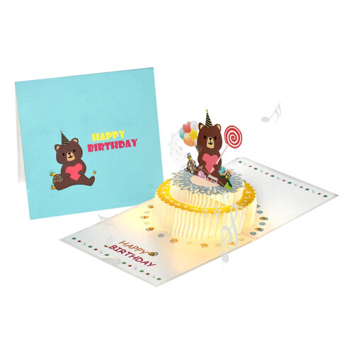 3D Popup Birthday Card with Light and Music 1