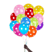Lot de 50 ballons gonflables à pois colorés de 30 cm (12 pouces), décoration charmante pour mariage, anniversaire, fête (couleurs aléatoires).
