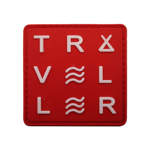 1 PCS PVC Red Traveler Patch