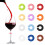 12pc Silicone Drink Identifier Clips For Parties Efficient Nonslip Glass Markers With Multiple Color 1