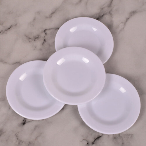 6pcs Miniature Doll House Decorative Plate Model Plastic Plate Model Doll House Tableware 1