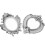 LITINKIMI Picture Frames Resin Silver 2Pcs 4.3x3.5x0.4In 3