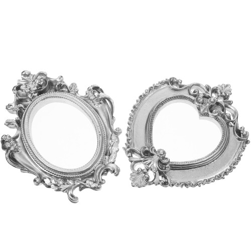 LITINKIMI Picture Frames Resin Silver 2Pcs 4.3x3.5x0.4In 2