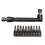 L-shaped 1/4 Socket Wrench Hexagonal Screwdriver Bit 90 Degree Double Head Handle Wrench with 10pieces Screwdriver Bits 8