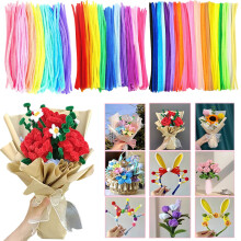 XiYing 100 Pcs Pipe Cleaners Craft Kit, Flexible Floral Stems for Crafting, 30Cm Long, Assorted Colors, Handmade Gift Making Supplies for Weddings